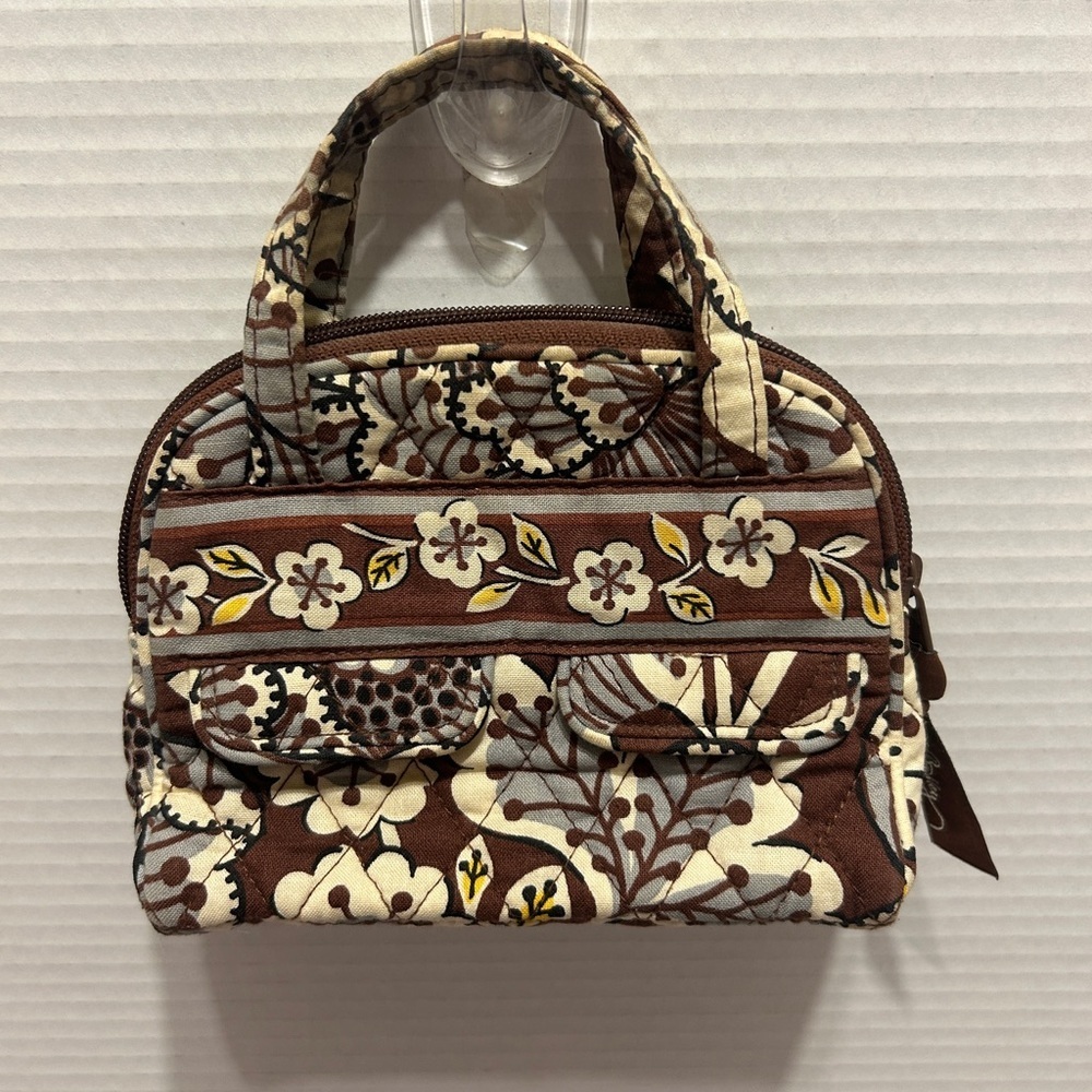 Retro Vera Bradley Floral Brown Handbag - Picture 4 of 5